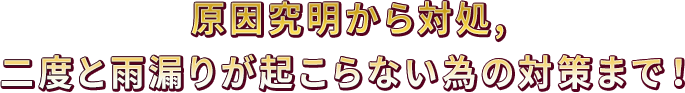 原因究明から対処,二度と起こらないための対策まで！